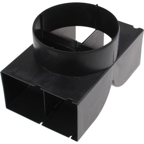 Whirlpool - luftstromrückführung / anschlussstück t-stück im schacht - 152 x 88mm - ø 150mm - c00861112 - 8053190508056