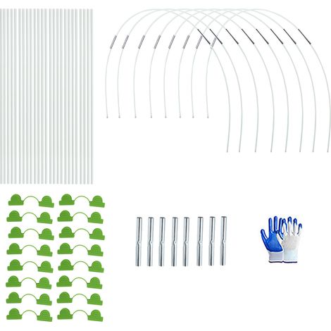 Arco per serra Toivize - S (3 pali, 8 archi) - Fibra di vetro antiruggine per tunnel da giardino - Kit struttura fai-da-te robusto e durevole (1/5)