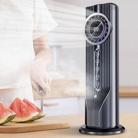 Mini chauffage évaporatif - Ventilateur personnel Ventilateur brumisateur silencieux à 6 vitesses avec réservoir d'eau de 100 ml, minuterie de 1 à 6 heures, chauffage et rafraîchisseur d'air portable (1/5)