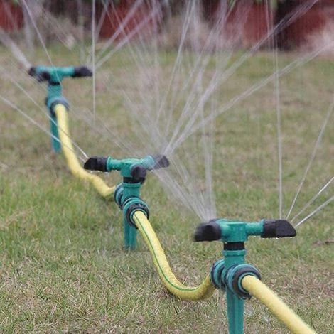 3-teiliger automatischer 360°-Rasensprenger, Dreiarm-Rotationssprenger, Automatisches Rasensprenger-Bewässerungssystem, Geeignet für Garten- und Weidebewässerung (1/4)