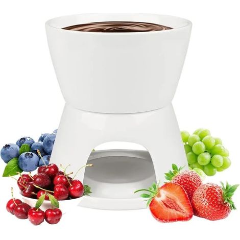 Service à fondue au chocolat en céramique avec bougeoir pour bougie chauffe-plat, tasse à fondue au chocolat,MUG - TASSE - MAZAGRAN (1/4)