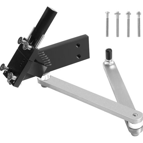 Mophorn Afilador de cuchillas para cortacésped con ángulo ajustable de 15°-45°, adaptadores de 4 pines, rodamientos de bolas y mango ampliado de 25 mm, compatible con diversas amoladoras angulares