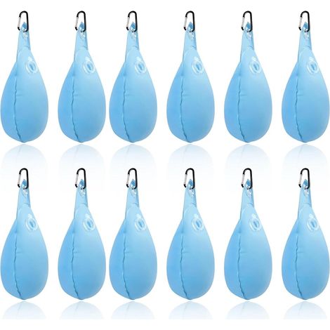 12 Pièces Sac Lestage Eau, PVC Épais Étanches, 35 x 23,5 cm  avec 12 Hameçons pour Couverture de Piscine, Tissu Imperméable pour Renforcer les Couvertures Piscine en Hiver (1/5)