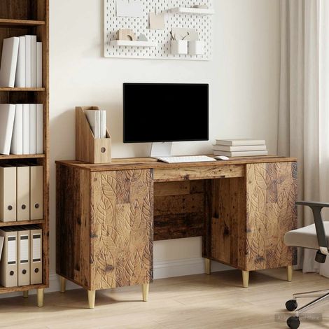 vidaXL Schreibtisch Altholz Holzwerkstoff 142,5 x 50 x 75 cm (1/5)
