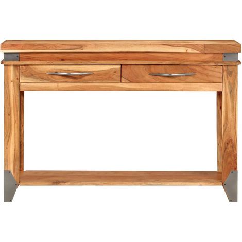 Maison Exclusive - Tavolo Console 110x34x74 cm in Legno Massello di Acacia (1/5)