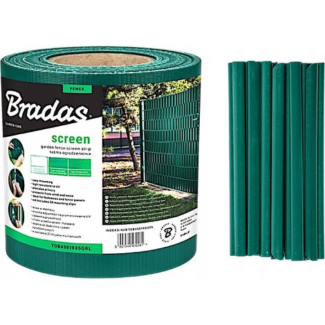 Zaunband 19cmx35m grün Zaun- Palisadenband Sichtschutz Lärmschutz BRADAS 0261 (1/5)