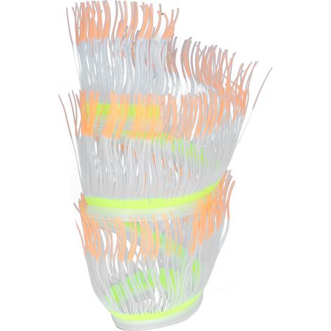 Anémone artificielle en silicone, plante aquatique simulée, décoration pour aquarium, orange. (1/5)