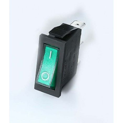 Lot de 5 interrupteurs à bascule ON/OFF à 3 bornes, lumière verte, 16 A 250 VAC (1/4)