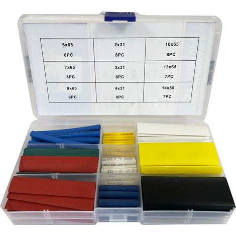 Tubi in guaina termorestringente per cavi elettrici set 70pz isolamento cavi (1/5)