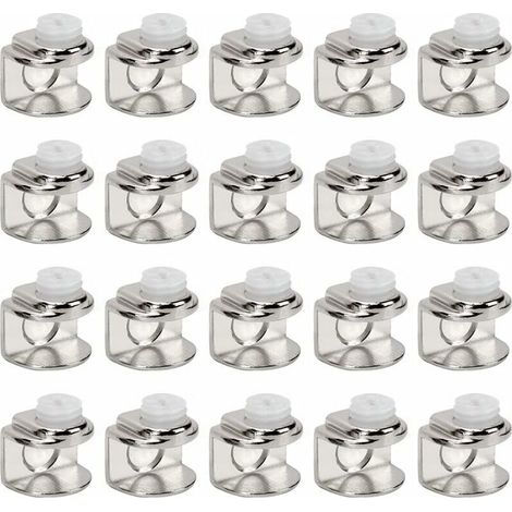 20 Pièces de pinces à verre,support etagere verre,Fixations Réglable Support peuvent installer de verre de 4 à 9 mm d'épaisseur (1/5)