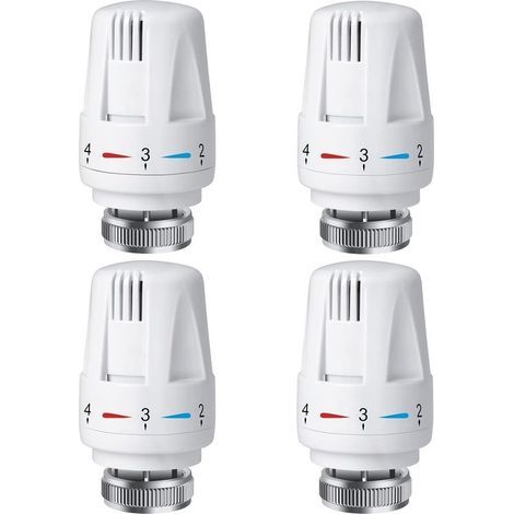 4 PCS Tête Thermostatique Radiateur, Tête Thermostat Radiateur TRV M30 x 1,5, Vanne Thermostatique Radiateur, Vannes de Radiateur de Radiateur pour Système de Chauffage pour Maison et Bureau (1/5)