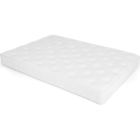 COSTWAY Materasso Singolo, Materasso Ibrido in Schiuma da 20 cm, Molle a Sacchetto per Isolamento dal Movimento e Sollievo della Pressione, Durezza Media (140x200cm) (1/5)