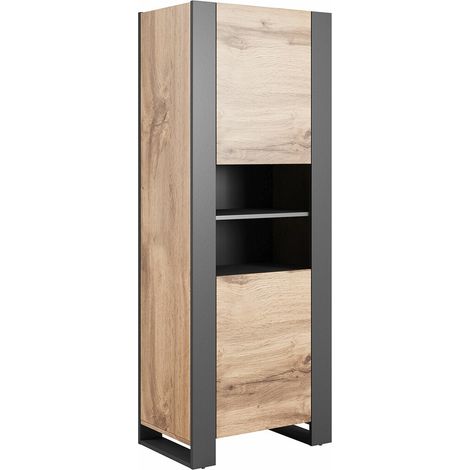 Étagère Socius , Avec des portes, Fermé, Stratifié, Le nombre de portes: 2, Nombre de tiroirs: 0, 171x65x40cm (1/5)