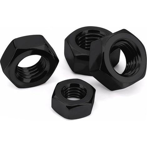 Ecrou M4 Noir, 25 Pièces écrou Hexagonal En Acier Inoxydable V2A A2 Ecrous Hexagonaux DIN934 Pour Vis, Boulons Et Tiges Filetées (1/5)