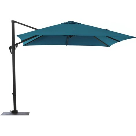 Parasol Roma 3x4 Bleu Grand Parasol Déporté Rectangulaire - Forza
