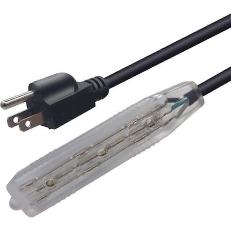 Rallonge électrique mâle-femelle avec 3 prises 5-15R