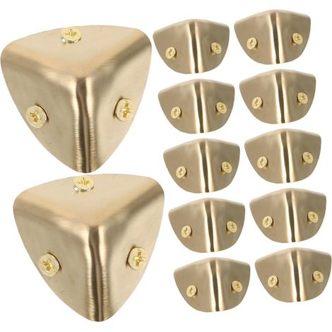 Lot de 12 protections d'angle métalliques pour boîtes, renforts (1/5)