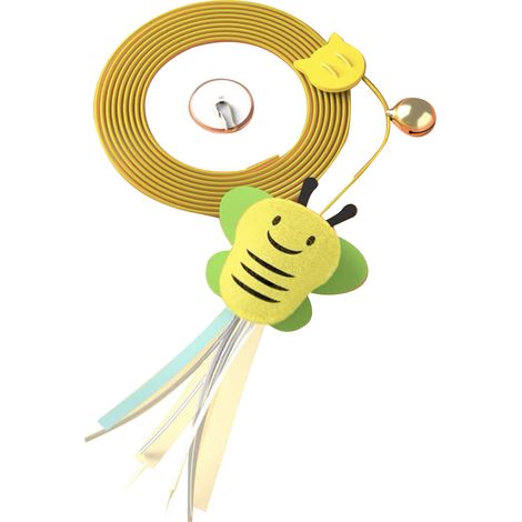 Jouets Teaser pour chat, amusant et interactif, soulage l'ennui, chaton suspendu avec cloche pour abeilles d'intérieur (1/5)