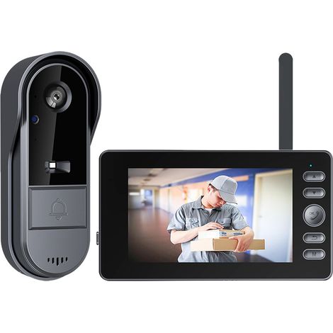 Telecamera intelligente wireless M15C per porta d’ingresso – Schermo touch HD 1080p, visione notturna, rilevamento movimento, avvisi in tempo reale, Wi-Fi 2,4 GHz, installazione facile, ideale per cas