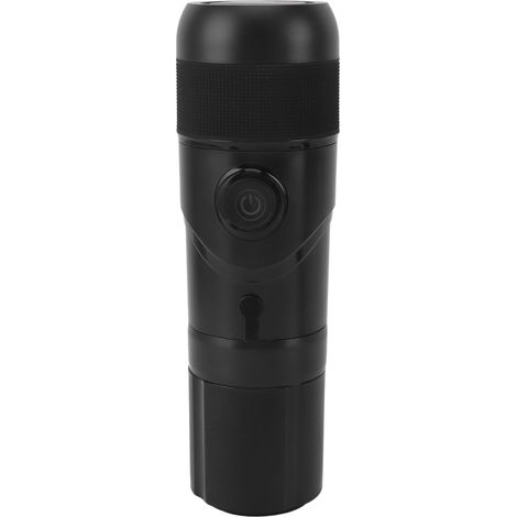 Machine à café portable 3 en 1 avec extraction du sol et câble allume-cigare pour voiture, voyage, camping-car, noir