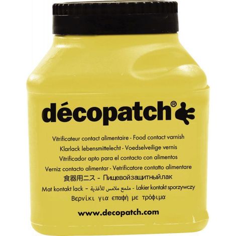 Vernis contact alimentaire - DECOPATCH - 180 ml - Protection objets déco - Usage mixte - Sécurisé (1/4)