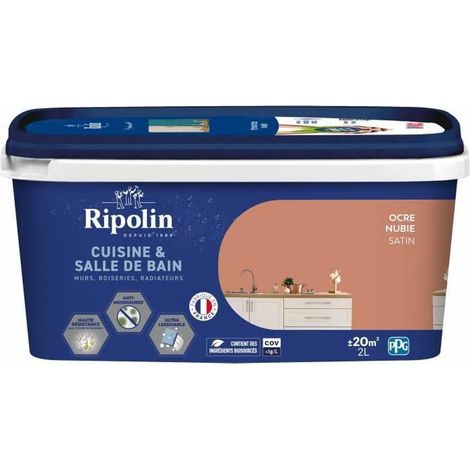 Wandfarbe, Holzverkleidungen, Decken, Heizkörper - RIPOLIN - Küche und Bad - 2 L - Ocker Nubien