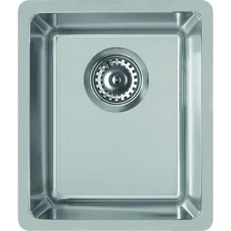 Elleci LIC340SACPUN15 Space 340 R15 Lavello sottopiano 1 vasca rettangolare acciaio inox AISI 304 18-10 finitura satinata colore Acciaio Inox (1/2)