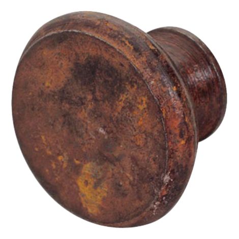 Bouton rond type provençal DUBOIS - fer rouillé ciré - 098012