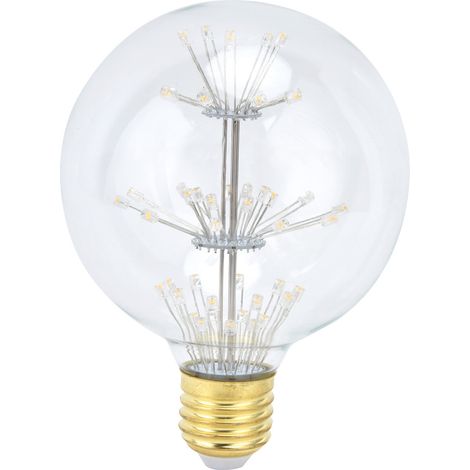 Ampoule LED antique 3W G95 E27, ampoule ronde globe pour décoration festive, lumière chaude (1/5)