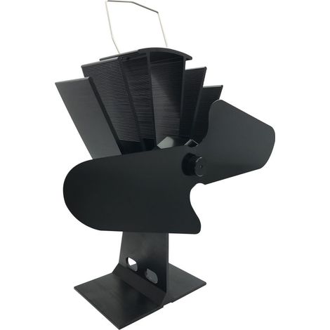 Firefix Kaminofen Ventilator Ofen Stromlos Schwarz Geräuschlos Kamin Holzofen