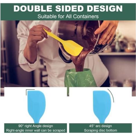 Spatules en Silicone - Non spécifié - 5pcs - Résistant à la chaleur - Design ergonomique - Facile à nettoyer (1/4)