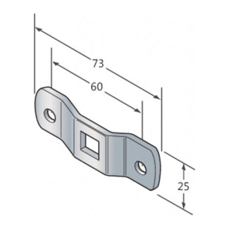 Oméga à entraxe 60mm logement Q10 CAME YM0011