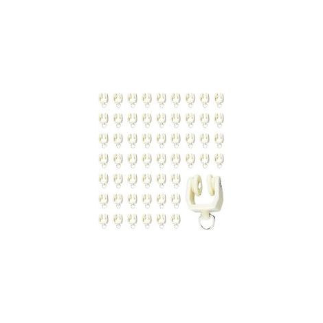 35 Pièces Rail de Rideau de Plafond Flexible et Pliable en Plastique pour Fenêtres et Douches, Rouleaux à Deux Roues pour Systèmes de Rideaux Lourds, Ensemble