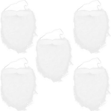 10 fausses barbes de Père Noël pratiques, accessoires de spectacle (1/4)