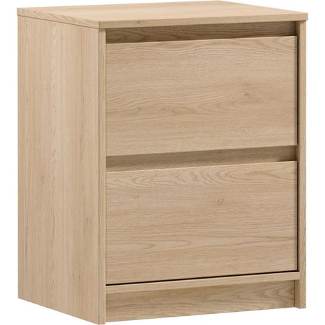 AX LIVING Nachttisch Eiche Mormanno SN – 47 cm breit, Eiche Cremona