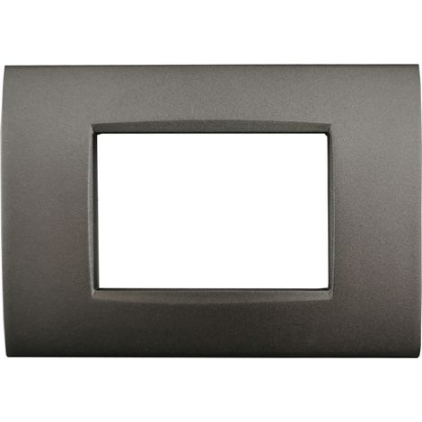 Placche compatibili bticino livinglight air placca quadra per supporti LN4703C 4 Posti - grigio antracite T05