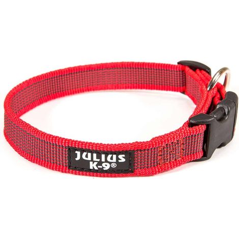 Collare Julius K9 Color & Gray per cani: 2,5 x 39-65 cm - Rosso (1/5)