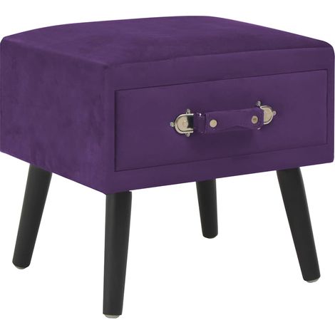 Maison Exclusive - Mesita de noche morado oscuro 40x35x40 cm terc (1/5)