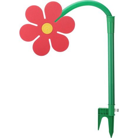 Blumenförmiger Gartensprenger, einzigartiges Gänseblümchen-Design, niedlicher Wassersprenger für Rasen und Garten, rot (1/5)