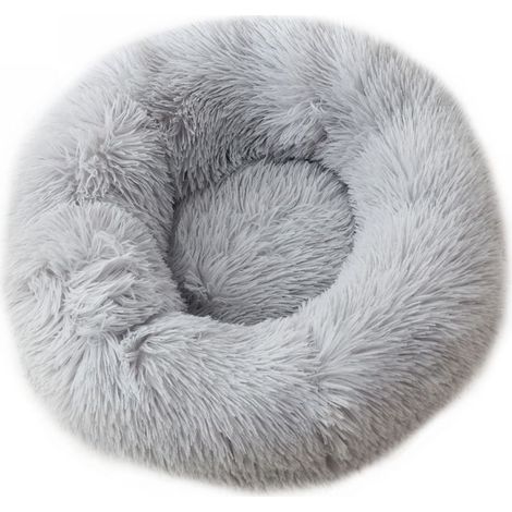Panier moelleux pour chat, coussin moelleux pour chat, panier antidérapant en forme de donut pour chats domestiques et petits chiens (1/5)