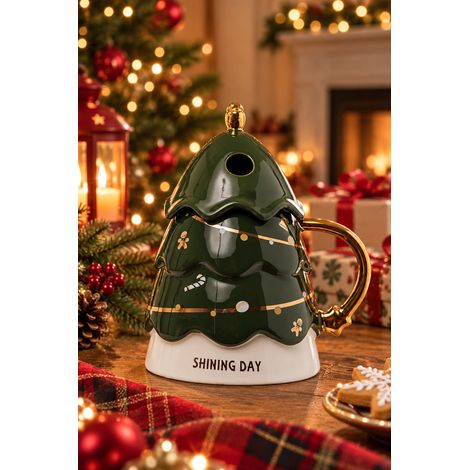 ARPIMEX Contenitore Natale Alberello 10 x 10 x 16 Cm Verde (1/2)