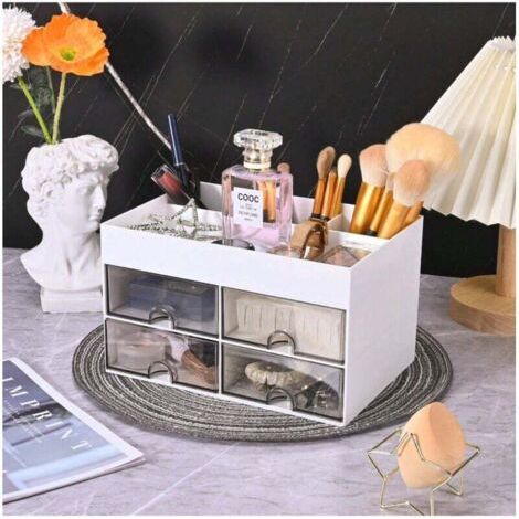 QORVA-Organiseur de bureau avec compartiment pour accessoires : tiroir pratique pour une organisation parfaite du bureau (1/4)