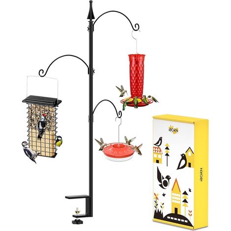 Vogelfutterspender Metall Futterstation Terrasse Balkon Wildvögel Locken - 65cm (1/5)