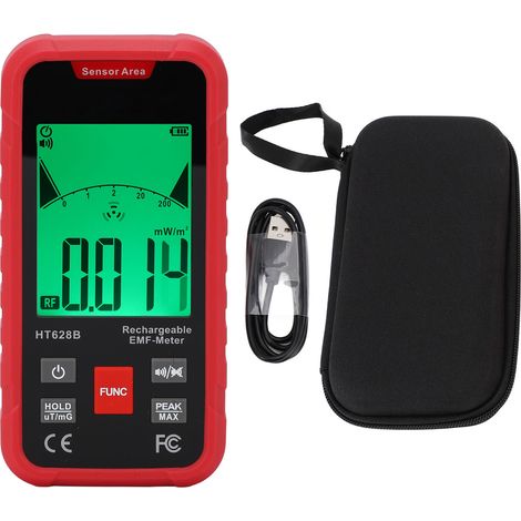 Rilevatore di radiazioni di campi elettromagnetici 3 in 1, tester di radiofrequenza elettromagnetica per uso domestico ed esterno. (1/5)
