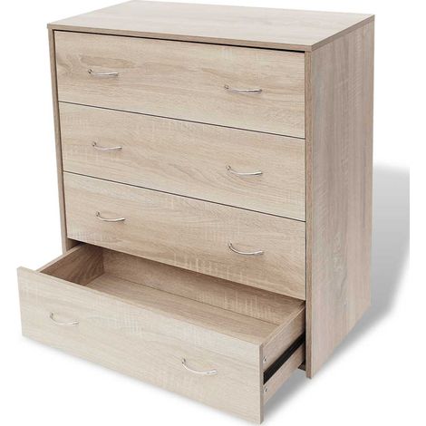Maison Exclusive - Credenza con 4 Cassetti 60x30,5x71 cm Colore Rovere (1/5)