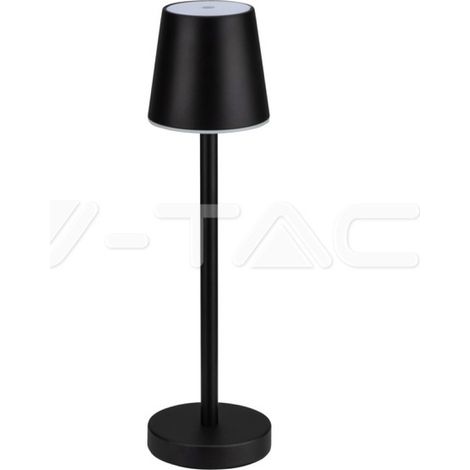 3W LED LAMPADA DA TAVOLO RICARICABILE TOUCH DIMMERABILE CORPO NERO 4000K - Luce NATURALE (1/5)
