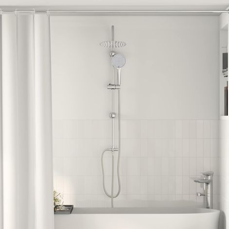 vidaXL Sistema Doccia Argento 47 x 20 x 95 cm Acciaio
