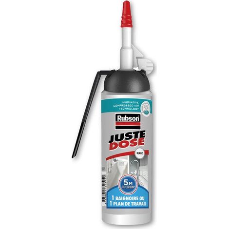 Mastic d'étanchéité cuisine et bain silicone, RUBSON, 100 ml blanc