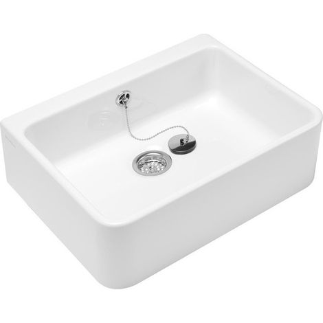 O.novo, Artículos especiales, 495 x 170 x 400 mm, con rebosadero, Porcelana sanitaria, NF White CeramicPlus