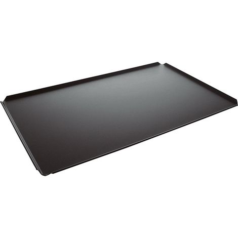 Plaque en aluminium, GN 1/1 - 4 côtés 45°, double revêtement thermoplastique anti-adhésif 325x530x10 mm - VIRTUS